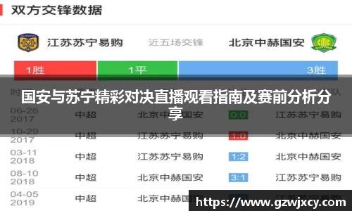 国安与苏宁精彩对决直播观看指南及赛前分析分享